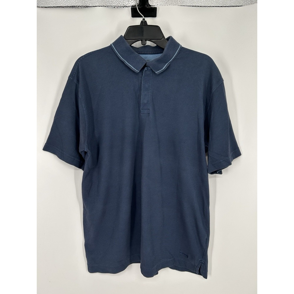Patagonia Pique Vitaliti Polo Shirt Short Sleeve 53410 Snap Up‎ Blue Mens Medium